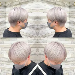 ショート カラー メンズ "PEPPU "所属・派手髪、ハイトーン ショートヘアShinのヘアスタイル