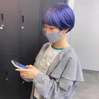 ショート maco 艶感ハイトーン🦋のヘアスタイル