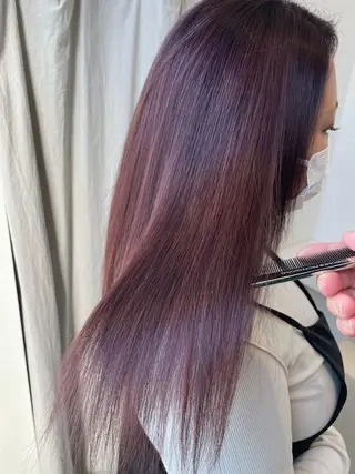 ロング カラー 👑髪質改善カラー 中垣斗希のヘアスタイル