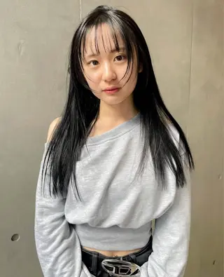 ロング カラー 🎀優姫 🎀 韓国レイヤーのヘアスタイル