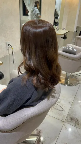 セミロング カラー CIEL天六店 三上春のヘアスタイル