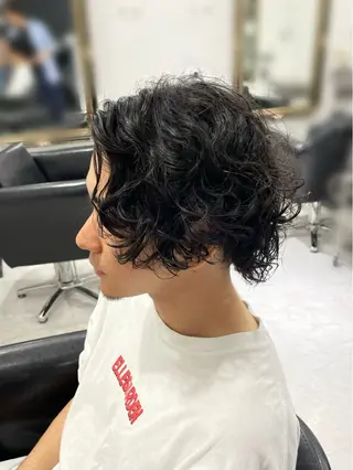 パーマ メンズ ブリーチカラー 🎀ヒナ/トモカ🎀のヘアスタイル