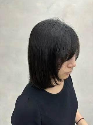 ミディアム lleno所属・Honami ⋆☽ 縮毛矯正モデル募集中のヘアスタイル