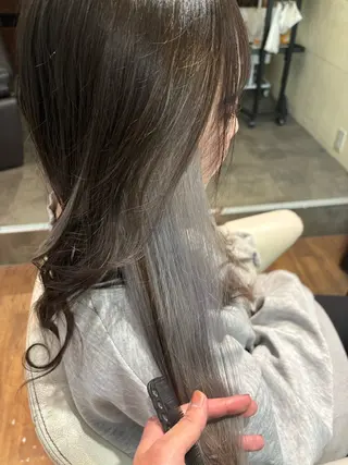 ロング カラー ブリーチ予約率90% 以上✨森山陽向のヘアスタイル