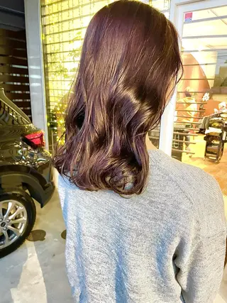 セミロング カラー hair  design  ALBERO所属・日高 香織のヘアスタイル