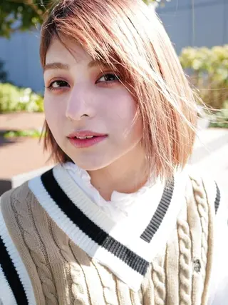 セミロング カラー パーマ ヘアアレンジ cecil hair 難波店所属・髪質改善透明感カラー /SHOGO☀️のヘアスタイル