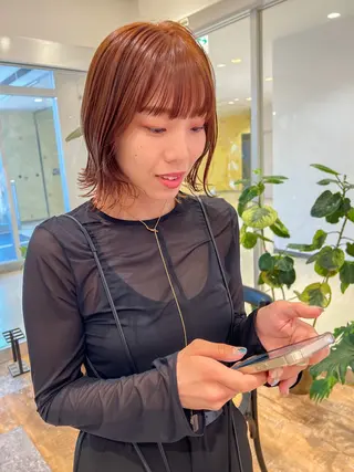 ミディアム カラー 韓国風デザイン 💐MIZUKI💐のヘアスタイル