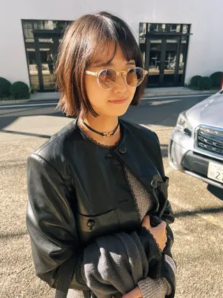 ショート ボブ/透明感カラー Fukaのヘアスタイル