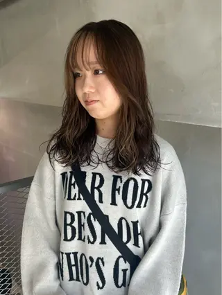 ミディアム カラー 透明感カラー🫧 nanohaのヘアスタイル