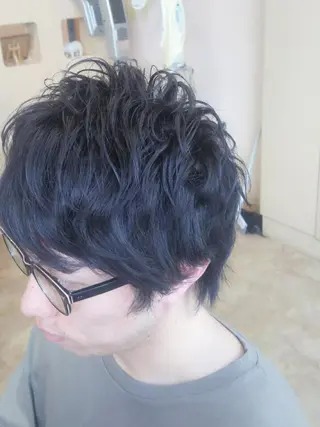 メンズ パーマ 脇田 雄大のヘアスタイル