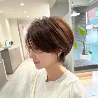ショート 透明感カラー ふうか　渋谷のヘアスタイル