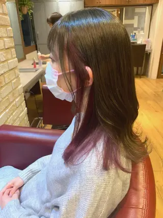 セミロング カラー SALOWIN GINZA所属・✨ツヤ髪デザイナー ✨ひかり✨のヘアスタイル