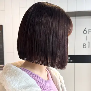 カラー 🌷モア 🌷暖色カラー・ボブのヘアスタイル