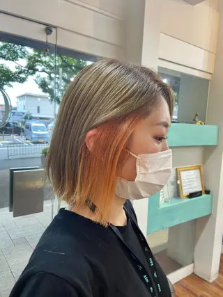 ショート カラー 髪質改善/ストレート /透明感/西川奈穂のヘアスタイル