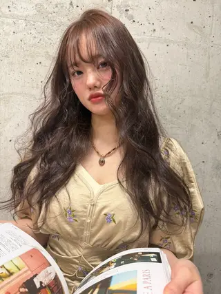 カラー YURiA レイヤー🫧暖色のヘアスタイル