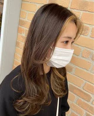 ロング 渡邊 夏奈のヘアスタイル