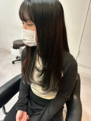 ロング 髪質改善× ハイライト溝江のヘアスタイル