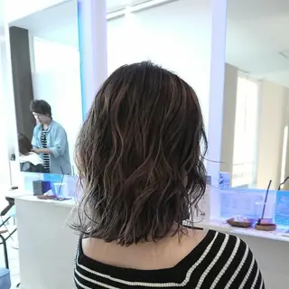 ミディアム カラー ヘアアレンジ 小林 伸行のヘアスタイル