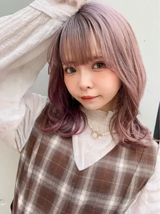 ミディアム カラー 髪質改善カラー☆ ヘアアレンジmiyuのヘアスタイル