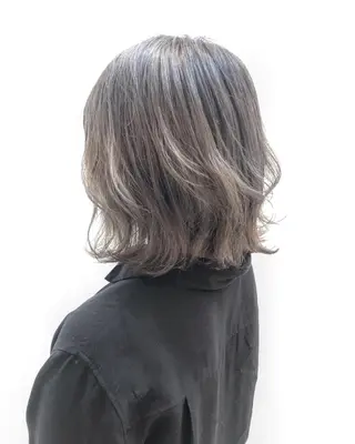 ミディアム カラー 湯浅 了一のヘアスタイル