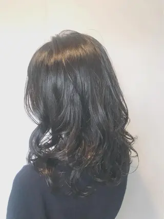 ミディアム パーマ ヘアアレンジ topstylist 芳賀みなみのヘアスタイル