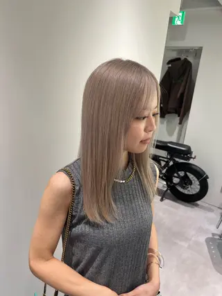 セミロング カラー 矢島颯哉/ハイトーン ブリーチカラー💎のヘアスタイル