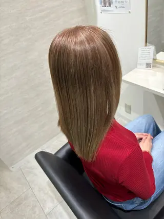 セミロング 本町/酸性縮毛矯正 髪質改善/財間一正のヘアスタイル