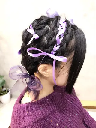ミディアム まつパ・ヘアセット ♡Chinami♡のマツエク・マツパデザイン