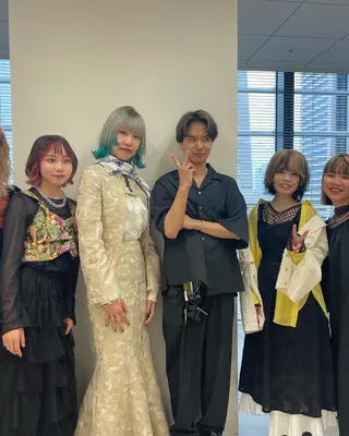 ミディアム カラー パーマ 髪質改善/ブリーチ 田代 龍我のヘアスタイル