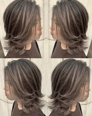 ミディアム カラー ヘアアレンジ ブリーチ＆カラーが 得意☀️望月宣雄☀️のヘアスタイル