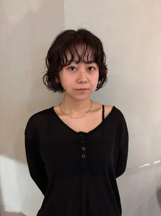 ショート パーマ/ボブ,ロング ヤマシタミウ🌀のヘアスタイル