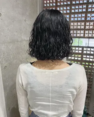 ミディアム カラー パーマ 森山 陽菜のヘアスタイル