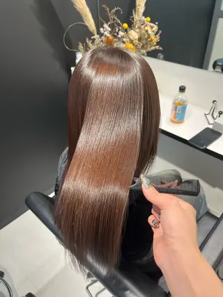 ロング パーマ 髪質改善/縮毛矯正 艶カラー/珠聡のヘアスタイル