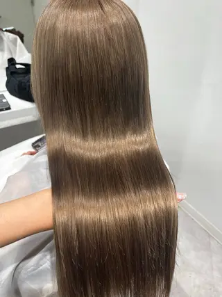 ロング クルミ🤍 ミルクティーベージュのヘアスタイル