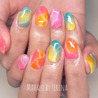 ショート カラー ネイル SUNNY BAE. SERINAのネイルデザイン