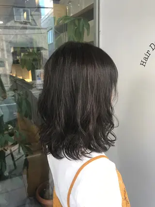 ミディアム カラー ひろせ かなのヘアスタイル