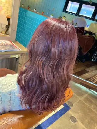 ミディアム カラー ヘアアレンジ 🟣メンズパーマ 川端 永遠🟣のヘアスタイル