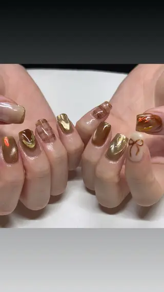 ネイル mai♡マグネット/ ニュアンス/マツパのネイルデザイン