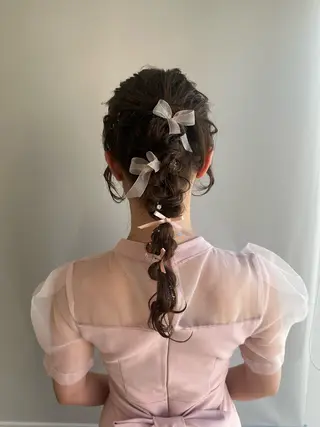 ロング ヘアアレンジ hibiki/セット /透明感カラーのヘアスタイル