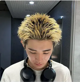 ショート カラー パーマ メンズ 🔥スパイキー 特化🔥菊水皐暉🔥のヘアスタイル