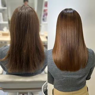 ロング パーマ 髪質改善/縮毛矯正 /ブリーチ矯正/岡部のヘアスタイル