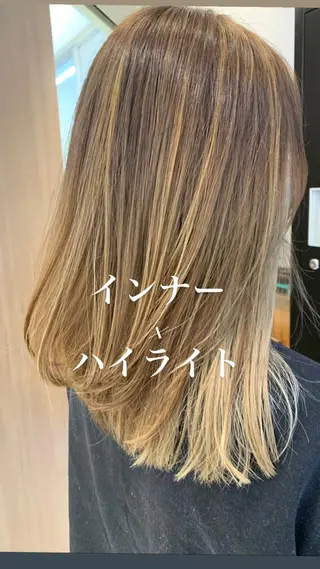 セミロング カラー 似合わせカラー/艶 髪質改善/ヨシザキのヘアスタイル