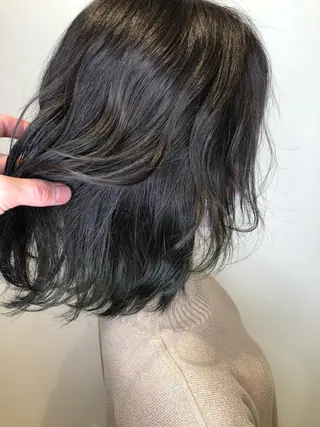 ミディアム カラー dogstar小林諒 レイヤー/パーマのヘアスタイル