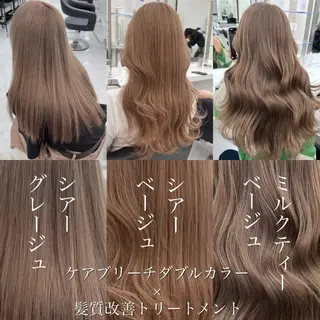 カラー うる艶ハイトーン/ ベージュ/りくと🦔のヘアスタイル