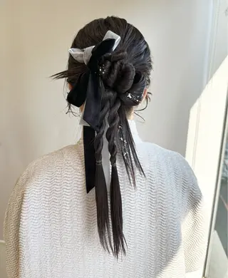 ロング ヘアアレンジ hibiki/セット /透明感カラーのヘアスタイル