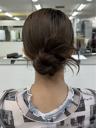 ヘアアレンジ 切りっぱなしボブ 大阪梅田/きょうかのヘアスタイル