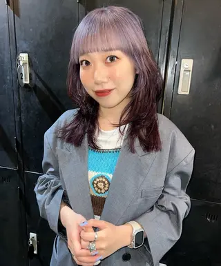 ミディアム ハイトーン/デザイン honokaのヘアスタイル