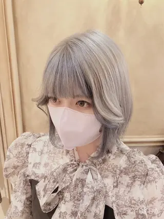 ミディアム カラー 韓国ヘアー🦄ྀི オタク美容師🌈山本のヘアスタイル