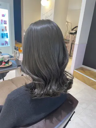 ミディアム カラー 心斎橋/ブリーチなし 髪質改善/レイヤーのヘアスタイル