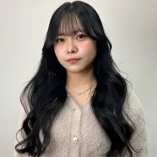 ロング カラー ヘアアレンジ 韓国ヘア×髪質 改善🇰🇷シオリのヘアスタイル